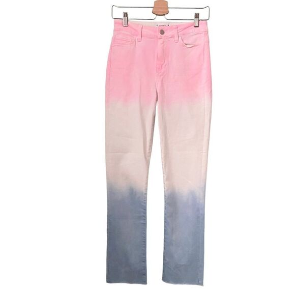 NEW Paige Hoxton Slim Raw Hem Sunset Ombre in Size 26 - Picture 2 of 9